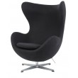 EGG CLASSIC armchair, dark gray.5 - wool, aluminum base