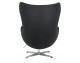 EGG CLASSIC armchair, dark gray.5 - wool, aluminum base