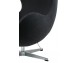 EGG CLASSIC armchair, dark gray.5 - wool, aluminum base