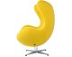 Armchair EGG CLASSIC mustard.21 - wool, aluminum base