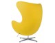 Armchair EGG CLASSIC mustard.21 - wool, aluminum base