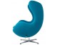 EGG CLASSIC armchair, dark turquoise.16 - wool, aluminum base