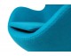 EGG CLASSIC armchair, dark turquoise.16 - wool, aluminum base