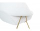 COZY TEDDY white armchair with footrest.