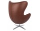 EGG WIDE PU armchair, vintage brandy brown