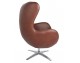 EGG WIDE PU armchair, vintage brandy brown