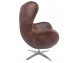 EGG armchair WIDE PU brown vintage cognac