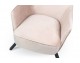 VIGO VELVET armchair, light gray, beige velor - black base