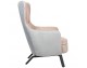 VIGO VELVET armchair, light gray, beige velor - black base