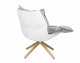 STAR gray armchair - gray fabric, wooden base and fiberglass