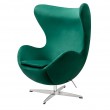 EGG CLASSIC VELVET green armchair - velvet, aluminum base