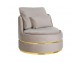 RICHMOND KYLIE KHAKI VELVET swivel chair, beige, gold base