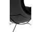 OTILIA STAND VELVET armchair, black