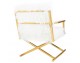 Armchair MR . FLUFFY white/gold