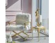 Armchair MR . FLUFFY white/gold