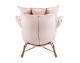 Rocking chair SWING VELVET, beige