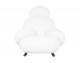 PLUSH FUR rocking chair, white.