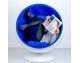 BALL armchair white and blue - fiberglass