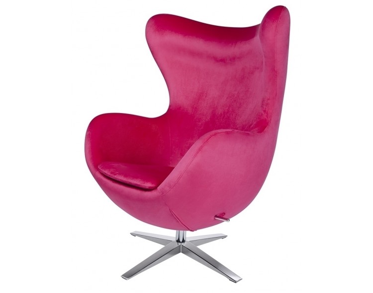 EGG WIDE VELVET armchair fuchsia.33 - velvet, steel base