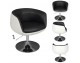 Cognac soft armchair white/black