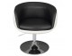 Cognac soft armchair white/black