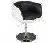 Cognac soft armchair white/black