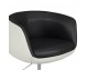 Cognac soft armchair white/black