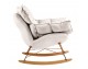 Rocking chair SWING VELVET, beige