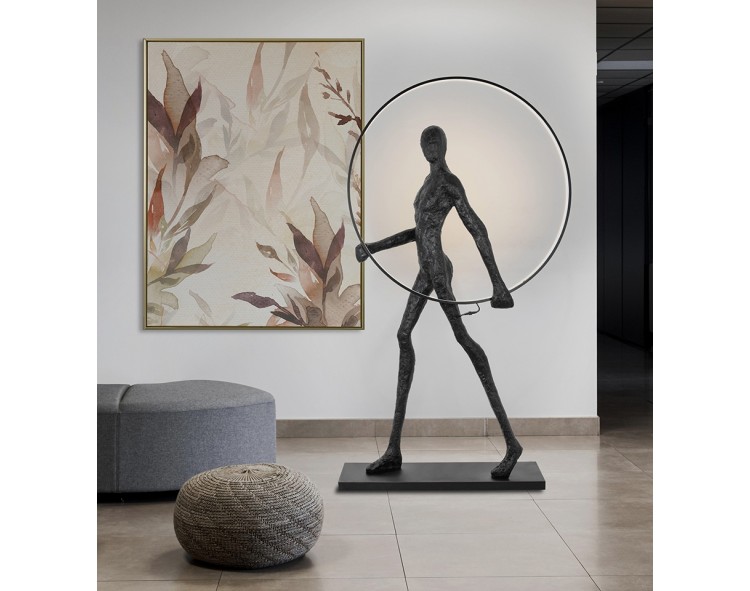 HUMAN ROUND fiberglass floor lamp