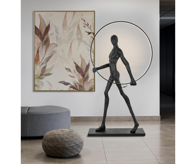 HUMAN ROUND fiberglass floor lamp