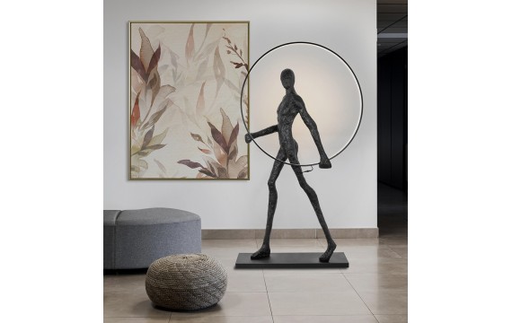 HUMAN ROUND fiberglass floor lamp