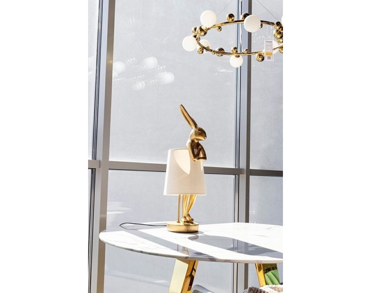 KARE table lamp RABBIT 68 cm gold / white