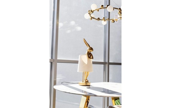 KARE table lamp RABBIT 68 cm gold / white