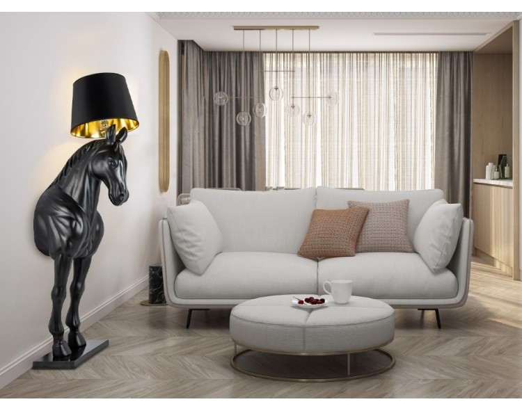 HORSE STAND M floor lamp black - fiberglass