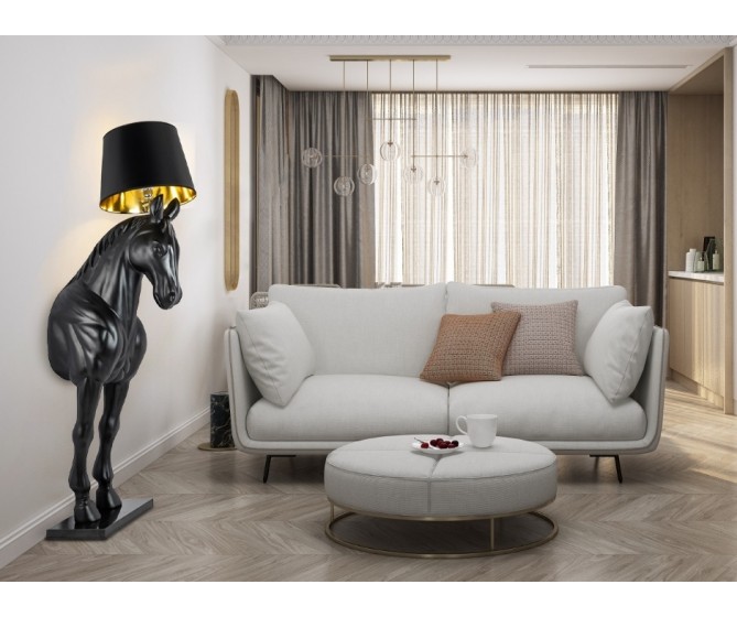 HORSE STAND M floor lamp black - fiberglass