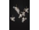 CAPRI LINE 7 gold hanging lamp - 420 LEDs, aluminum, glass