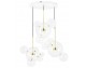 Lampa suspendata CAPRI LINE 7 gold - 420 LED-uri, aluminiu, sticla