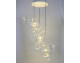 Lampa suspendata CAPRI LINE 7 gold - 420 LED-uri, aluminiu, sticla