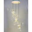 CAPRI DISC 3 gold hanging lamp - 180 LEDs, aluminum, glass