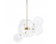 CAPRI LINE 7 gold hanging lamp - 420 LEDs, aluminum, glass