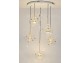 CAPRI LINE 7 gold hanging lamp - 420 LEDs, aluminum, glass