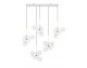 CAPRI LINE 7 gold hanging lamp - 420 LEDs, aluminum, glass