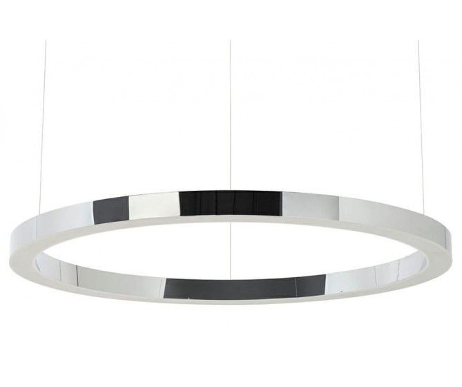 RING 40 silver hanging lamp - LED, polished steel