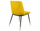 DIEGO dark gray chair - velvet, black and gold base