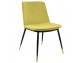 DIEGO dark gray chair - velvet, black and gold base