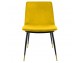 DIEGO dark gray chair - velvet, black and gold base