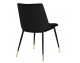 DIEGO dark gray chair - velvet, black and gold base