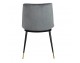 DIEGO dark gray chair - velvet, black and gold base