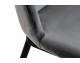 DIEGO dark gray chair - velvet, black and gold base