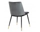 DIEGO dark gray chair - velvet, black and gold base